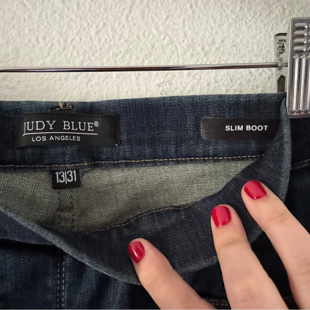 High Rise Judy Blue Influencer Slim Bootcut Viral  Blue Jeans 13/31 NEW Comfy - Picture 8 of 14